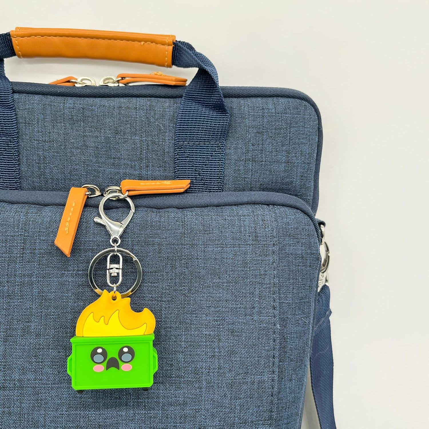 Dumpster Fire Keychain – Cute and Funny Gag Gift for Those Having a Chaotic Day – Perfect for Bags, Backpacks, Wallets, Keys, and More – Ideal for Gifting