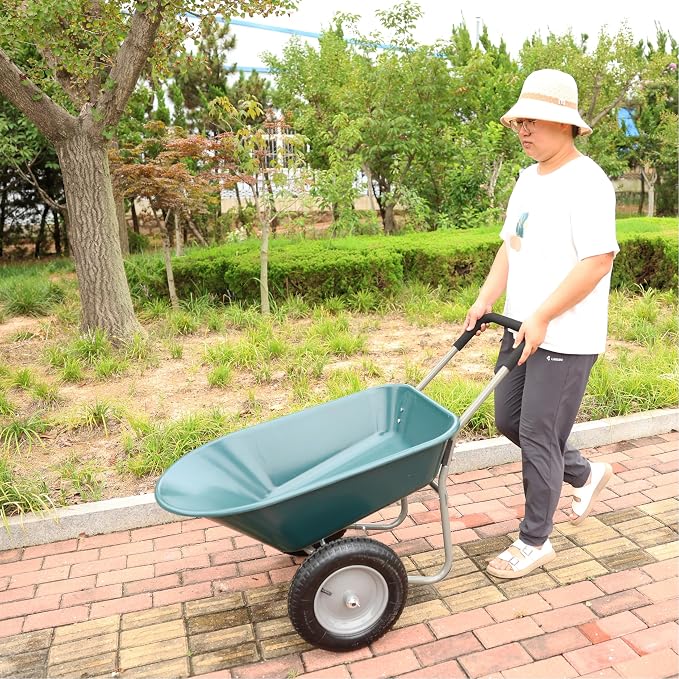 Carretilla de Jardín con 2 Ruedas 15 pulg Capacidad 300 lbs miniatura 8