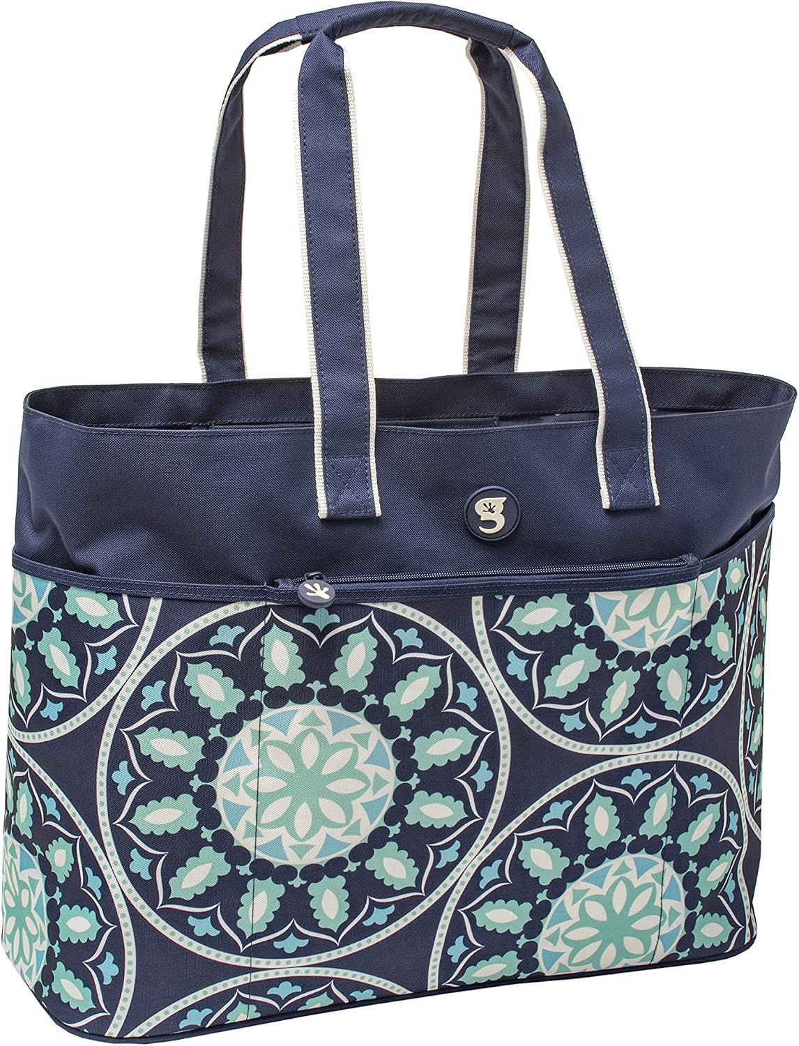 geckobrands Oversized Beach Tote Bag - X-Large Pockets and Durable Arm Straps for Pool and Beach