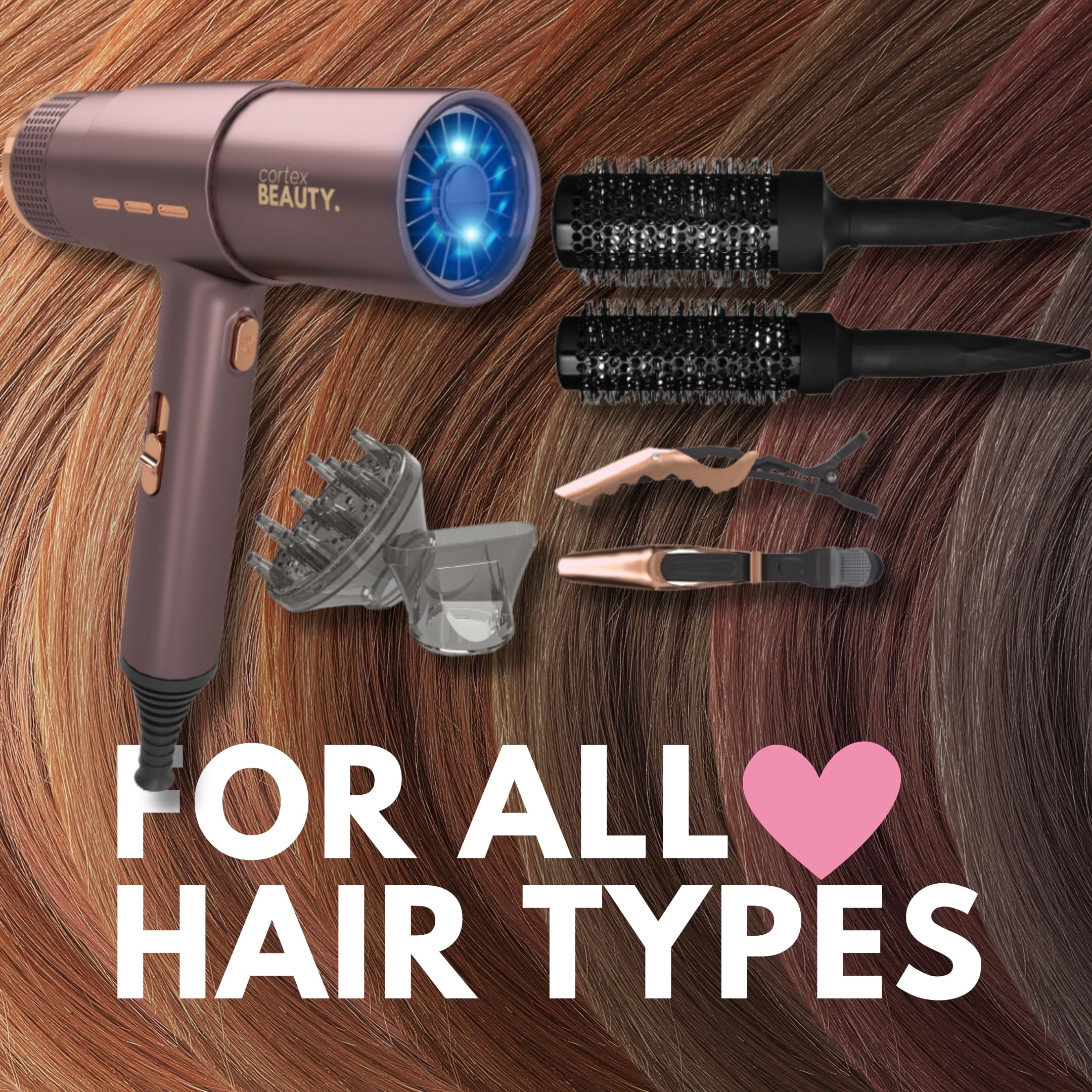 ヘアドライヤー Ur.Salon Premium Beauty Dryer Hair Dryer, 2200 Watt Professional Ionic Salon Blow Dryer, Ceramic
