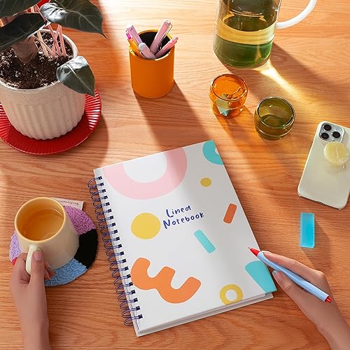 Miniatura 3 de Lindo cuaderno de espiral de tapa dura, 5 materias de composición a rayas universitarias de 8.5 x 11 cuadernos para la escuela y el trabajo (pintura