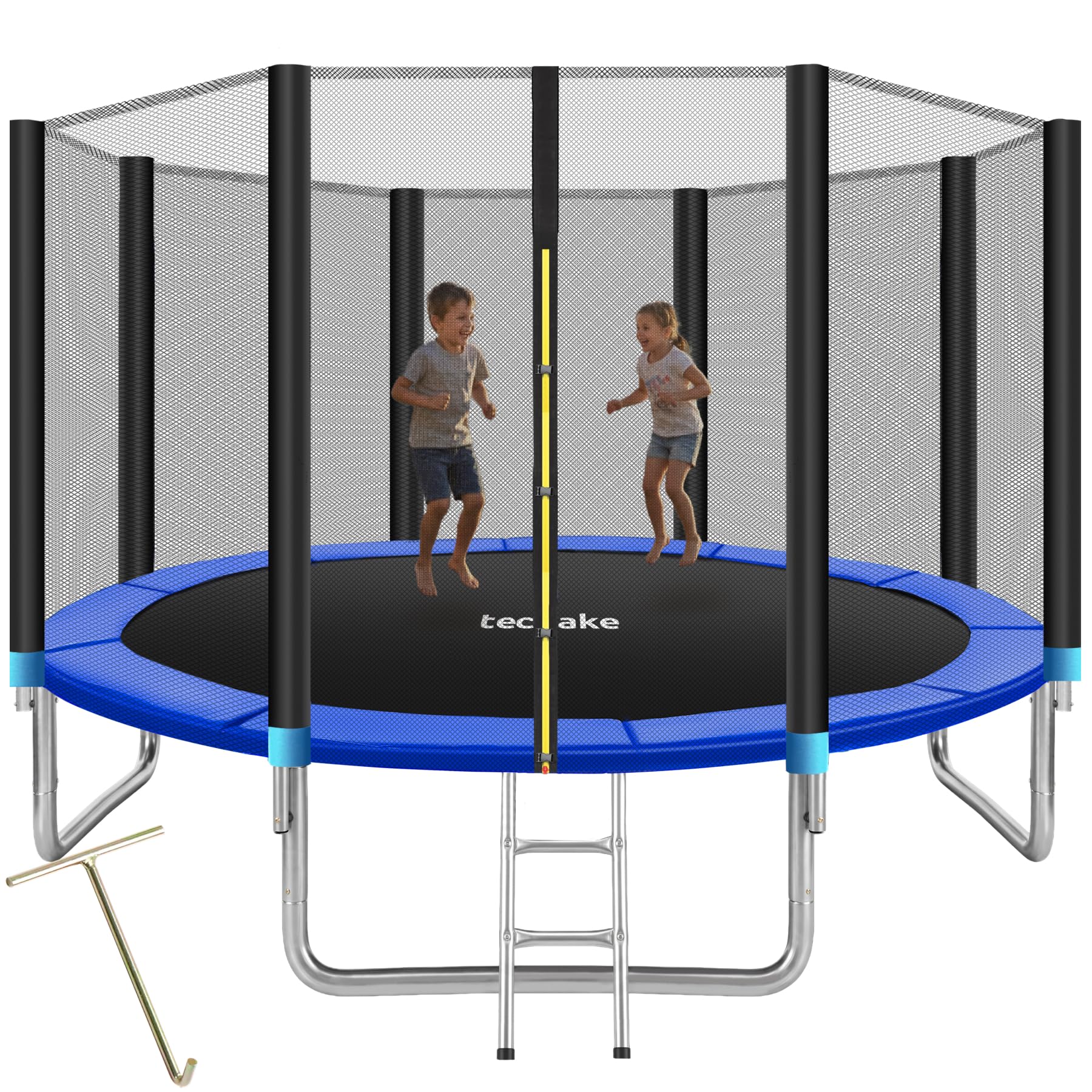tectake® Trampoline Ø 366 cm Toile élastique 318 cm Ressorts Solides
