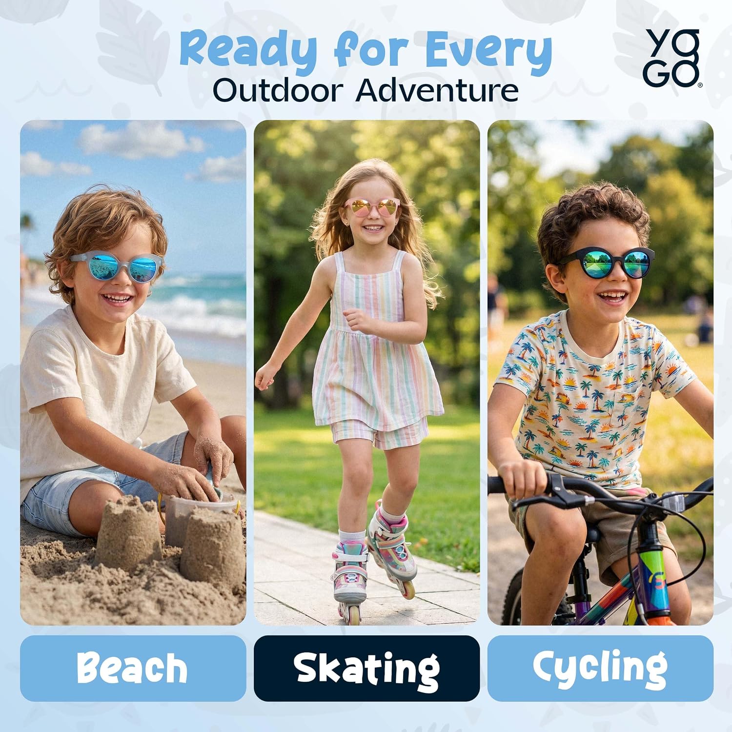 Yogo Vision Kids Sunglasses Round Shades for Boys Girls Polarized Sunnies