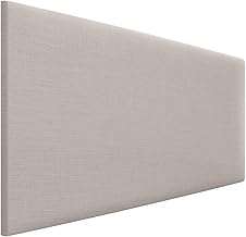 DHOME Plain Natural Linen Headboard Upholstered Head Bedroom Modern Top Trending (Natural Linen, 80cm Bed 70/80cm)