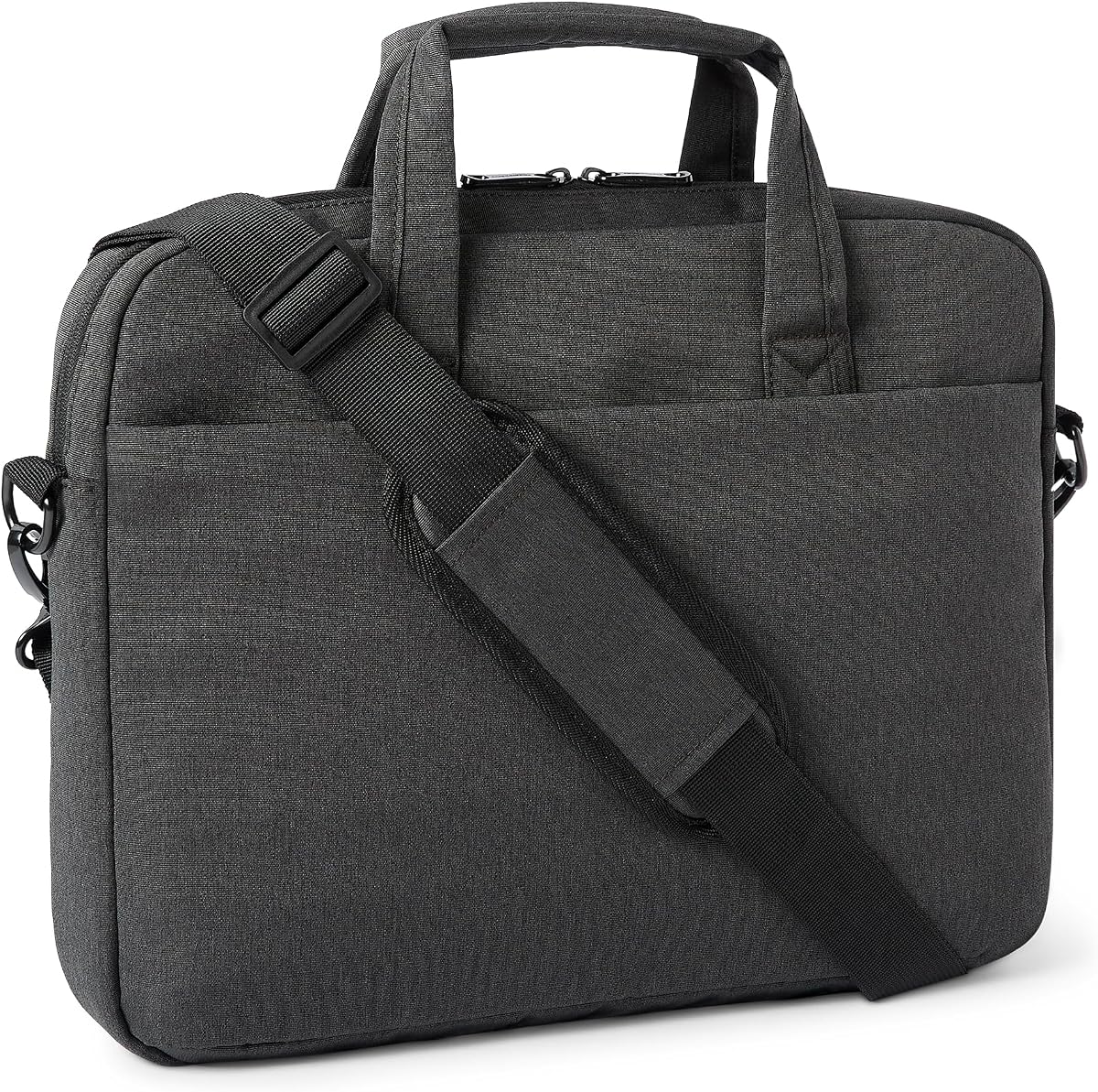 Bolso para portátil de 15,6 pulgadas para mujeres y hombres, bolso bandolera para ordenador y tableta, negro