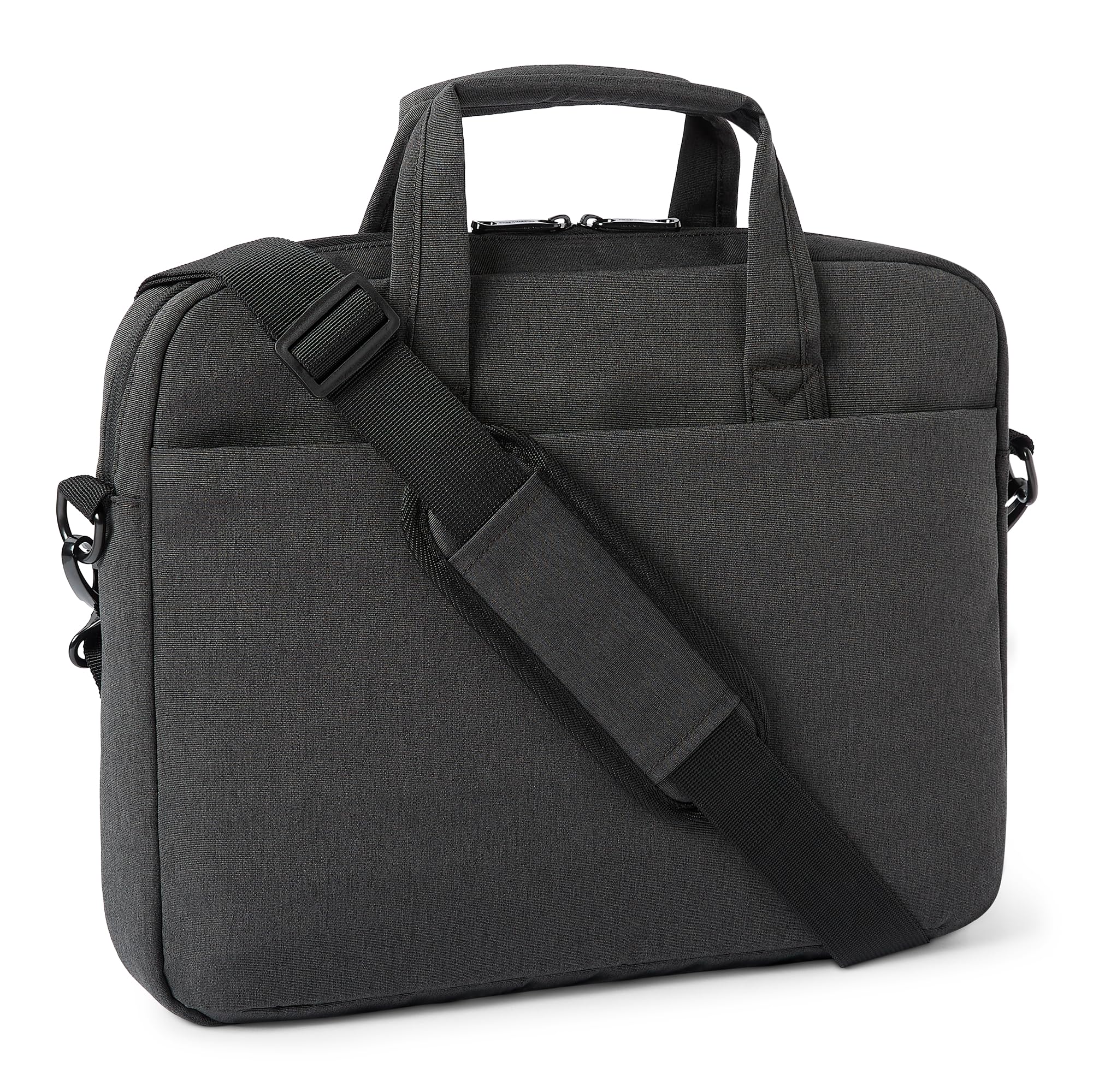 Amazon Basics 15.6in (39.6cm)-Laptoptasche für Damen und Herren, Umhängetasche für Computer und Tablet, Schwarz