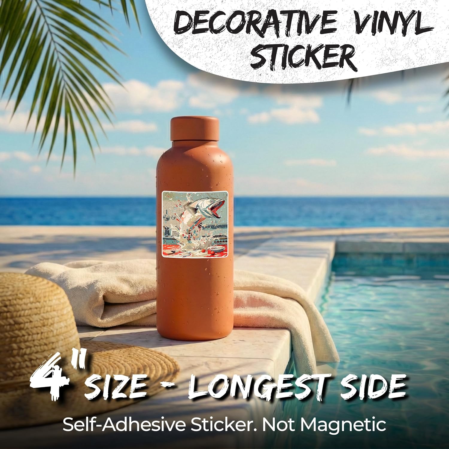 Tarpon Waterproof Vinyl Sticker 4 Inch Decal image 2