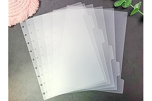 SIDE Tabs, Classic Happy Planner Classic Frosted Plastic Hole Punch Divider Inserts,...