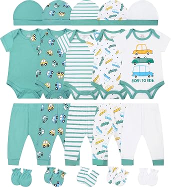 ABeCue Baby Boy Layette Essentials Set Newborn Girl Clothes Pack Infant Gift Sets 20-Piece