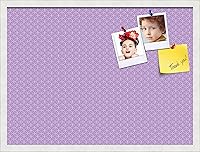 Vista 375 de PinPix Tablero de anuncios de corcho de 12 x 12 pulgadas. Este tablero decorativo enmarcado viene con diseño de círculos B W y un marco blanco