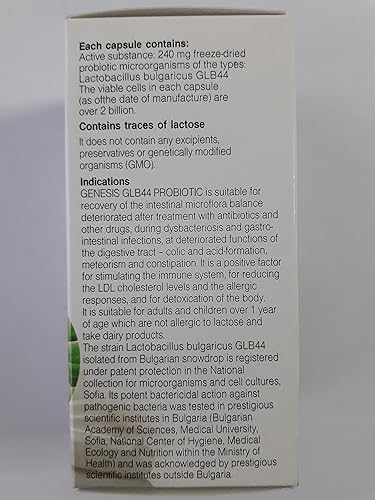 Miniatura 3 de Super Pack de 2 Genesis Probiotics Genesis Bifidobacterium Complex BB Probiotic 30 Cápsulas de 240 mg y Genesis LB Probiotic 30 Cápsulas de 240 mg