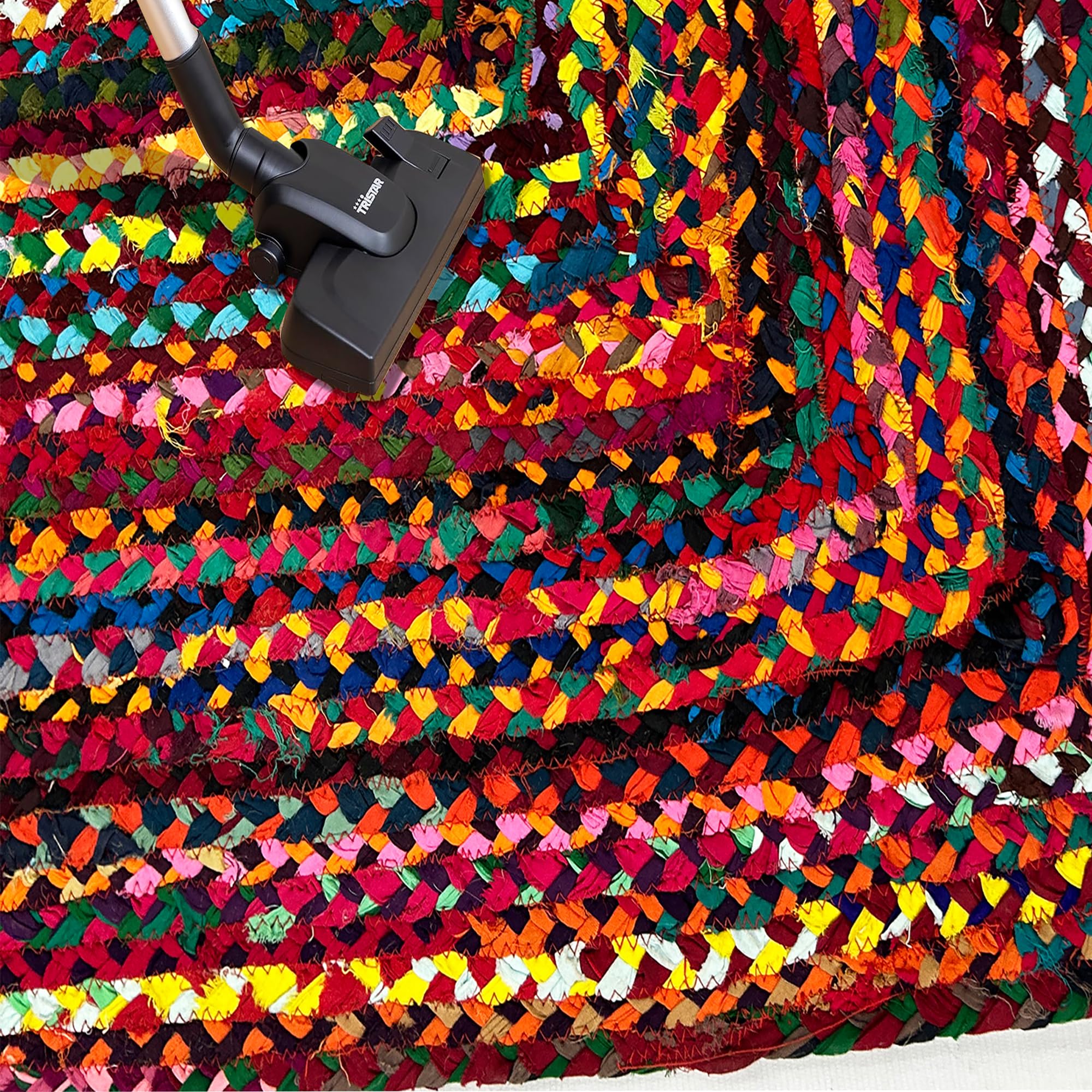 Chindi indyjski chodnik z juty i bawełny, wielokolorowy, 1,2 x 6,1 m