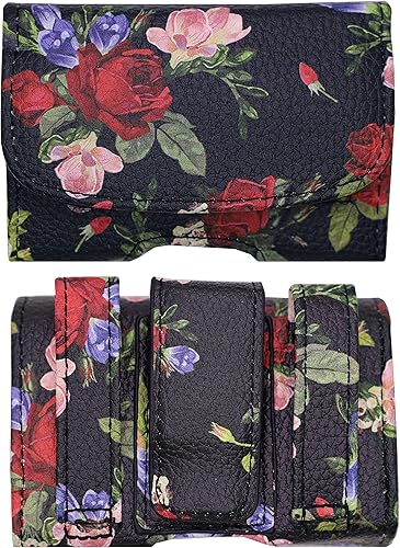 Funda de diseño pintado para el cuidado de la diabetes en tándem bomba de insulina tSlim X2 (horizontal-negro-rosa)