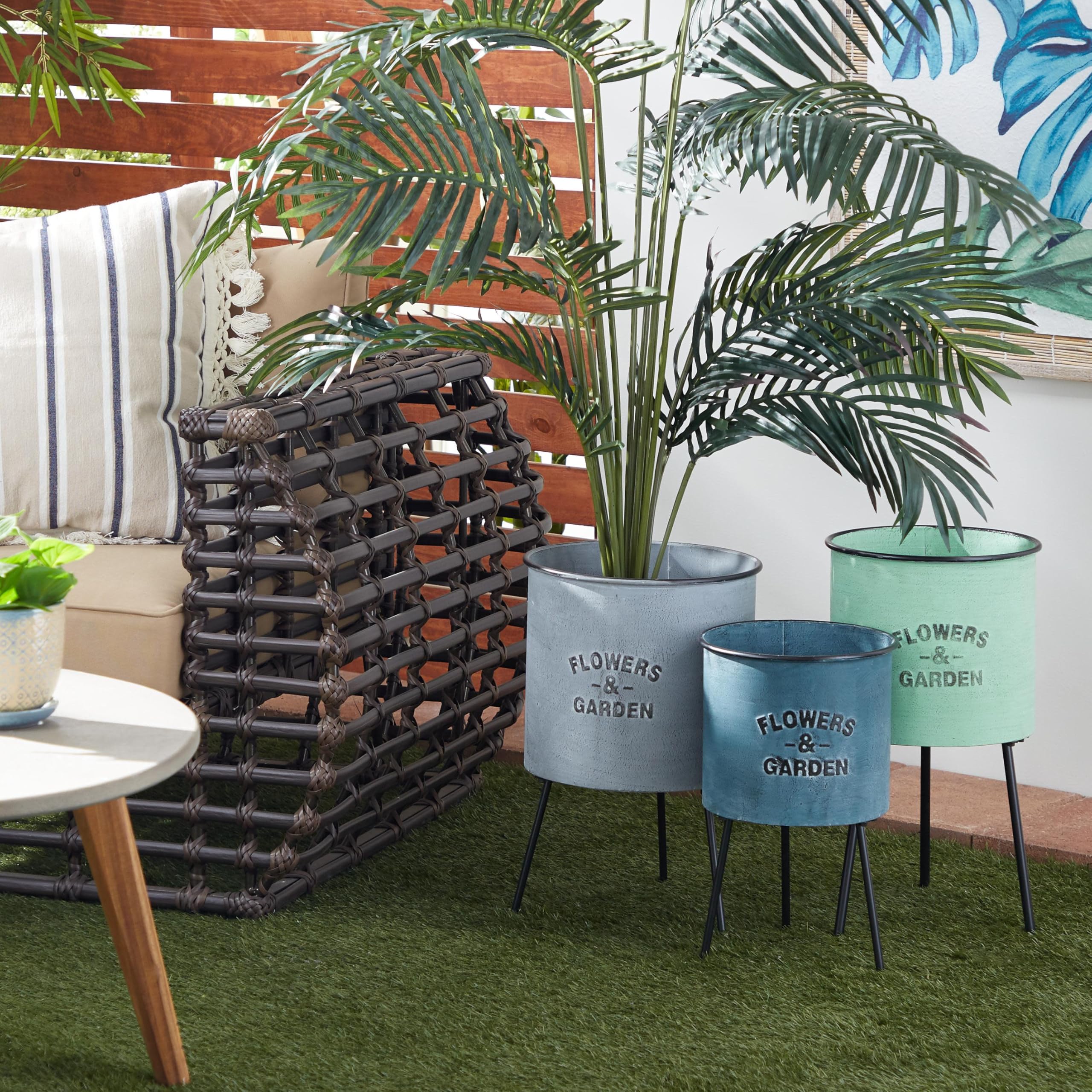 T*i様 金属製装飾プランターD 2点セット T*i様 金属製装飾プランターD 2点セット T*i様 金属製装飾