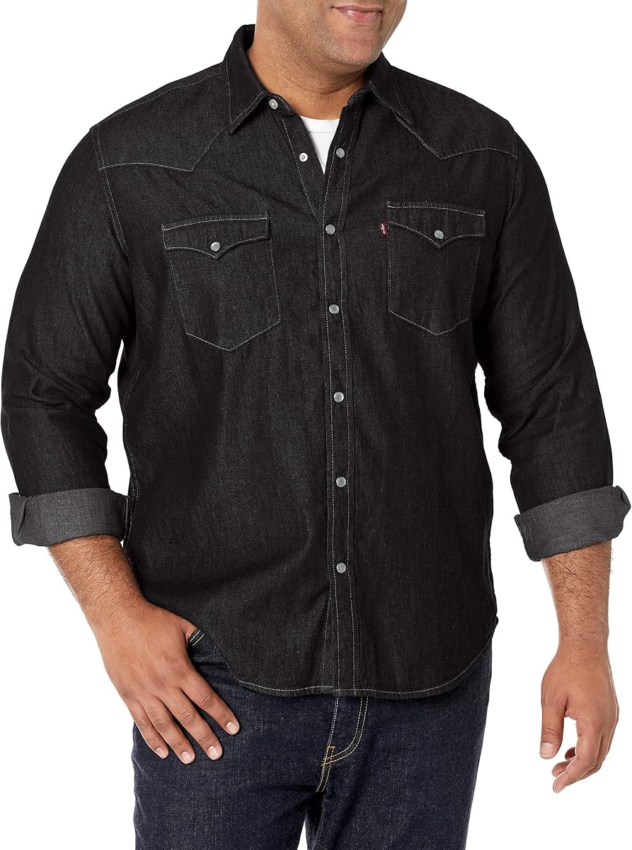 Camisa occidental clásica para hombre (también disponible en talla grande y alta)