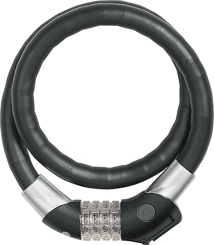 ABUS Steel-O-Flex Raydo Pro 146085 KF - Cerradura de bicicleta con soporte KF para la abrazadera de sillín Perno de la bicicleta - 0.787 in Nivel de