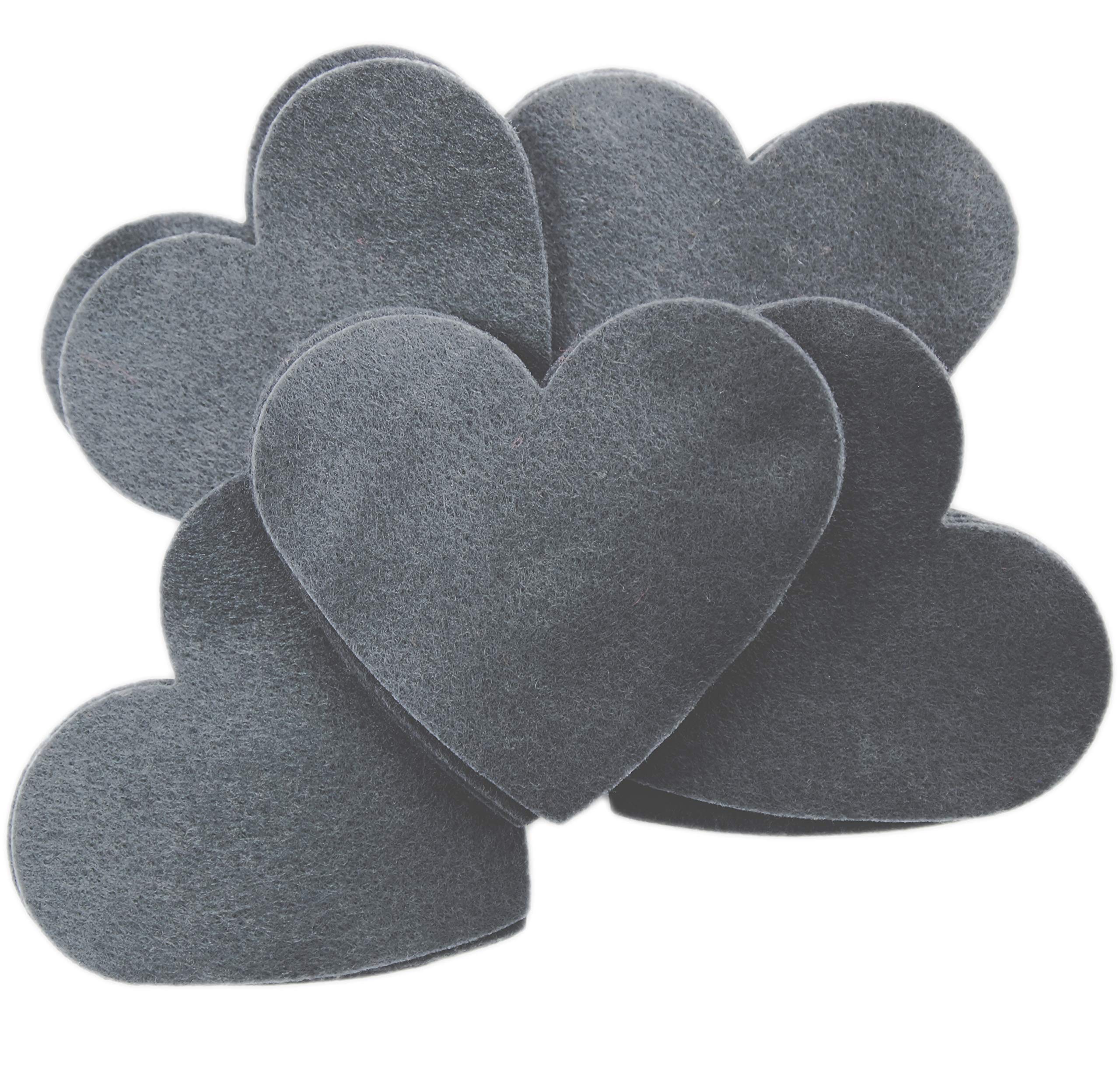 Playfully Ever After 3 Inch 28pc Felt Hearts (Slate)