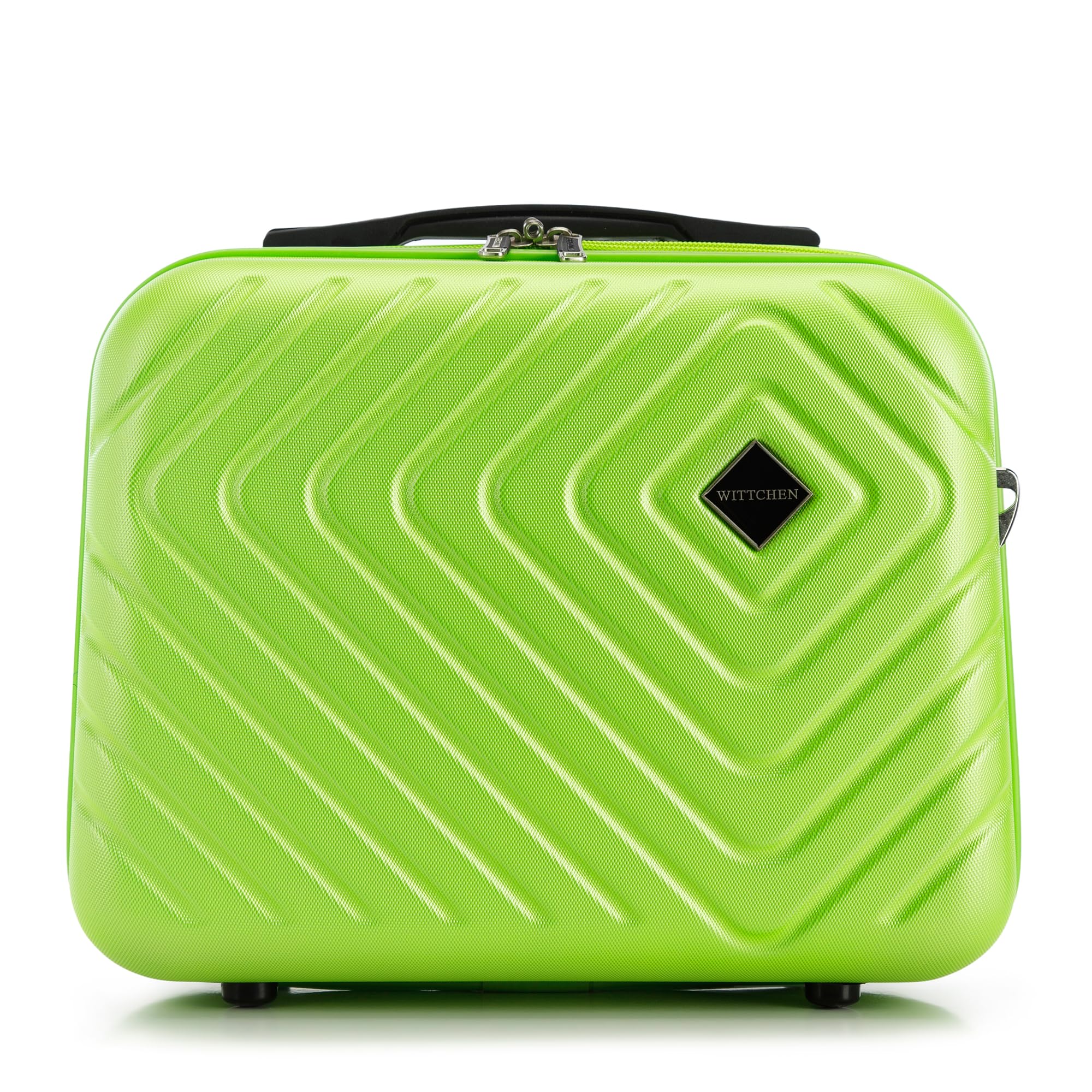 WITTCHEN Necessaire Estuche Cosmético de Viaje Maleta de Mano Maletín de Cabina ABS Neceser Rigid Cube Line Lima