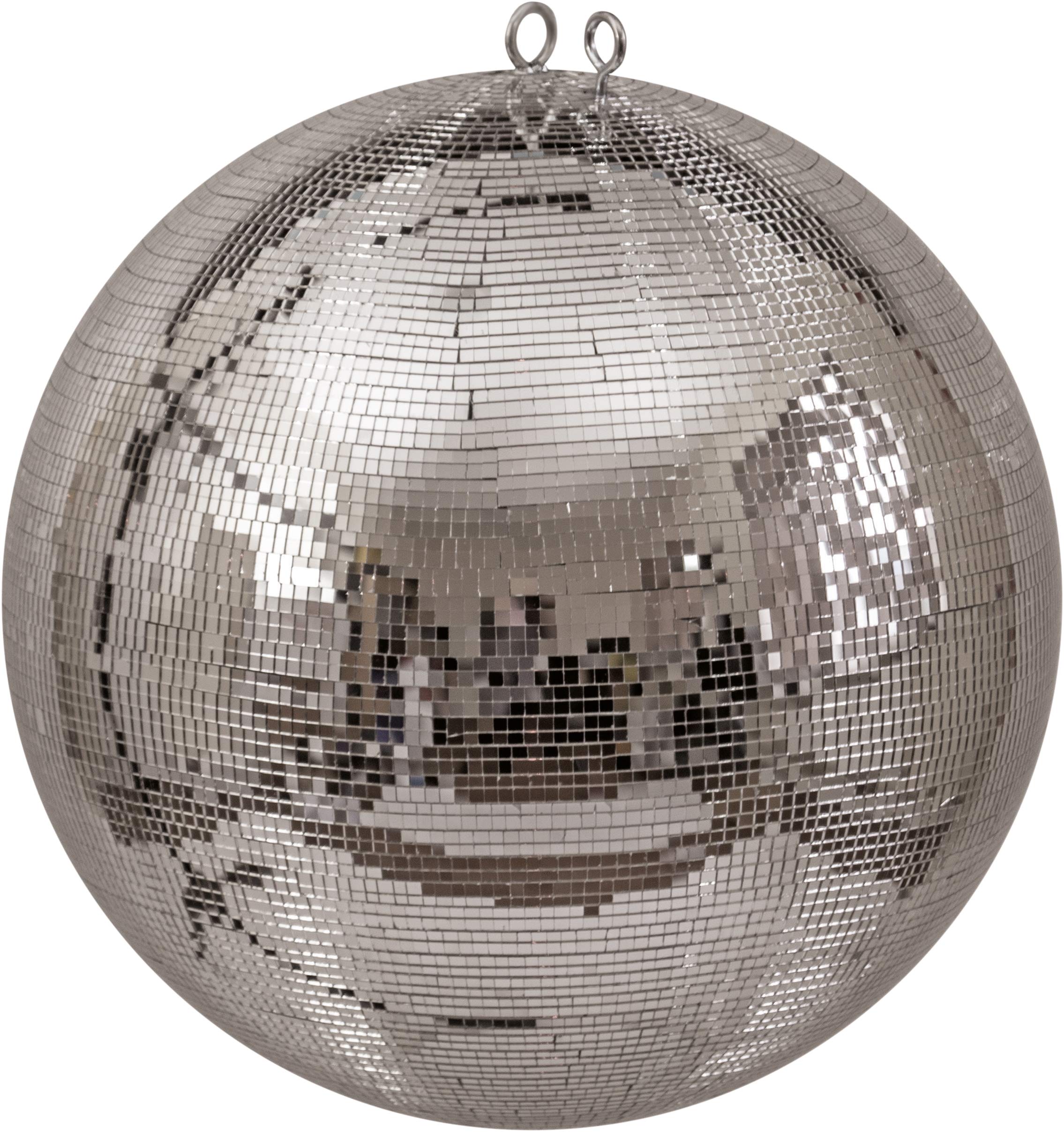 Boule à Facettes Gris Argenté FXLab avec Double Point de Suspension 40cm