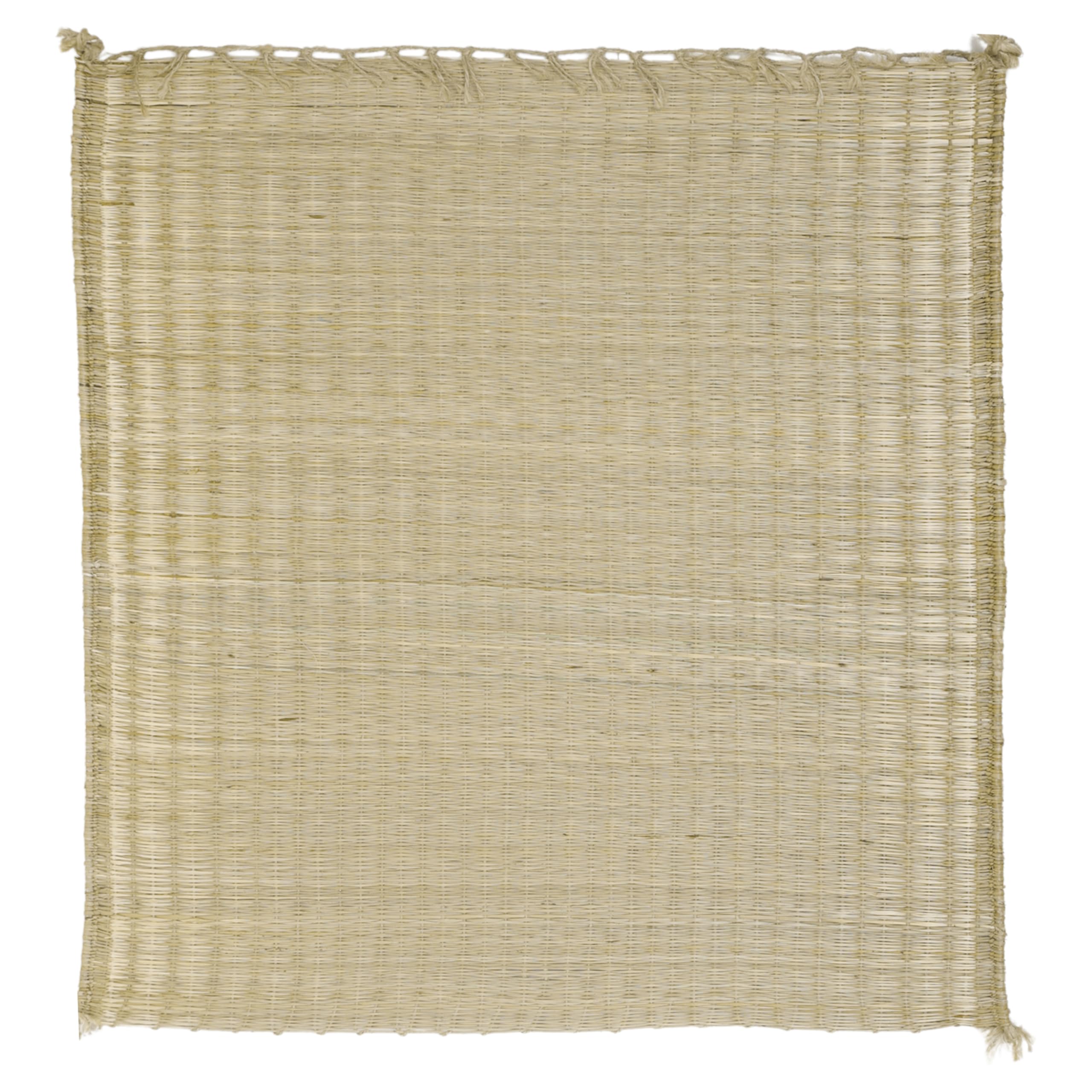 ORRIC Pooja Mat for Sitting Made by Kusha Grass,Handmade Aasan for Puja Asan, Mandir, Meditation,24 x 24 Inch Natural Foldable Pooja Sitting Chatai, Traditional Floor Mat Aasan (Pack of 1)