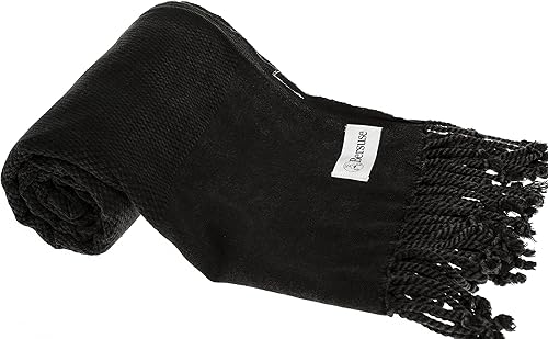 Bersuse Zuma - Toalla turca (100% algodón), color negro
