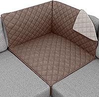 Vista 58 de Sofa Shield - Funda para sofá Loveseat con correa patentada, protector de cojines, funda reversible resistente a manchas y desgarros de perros