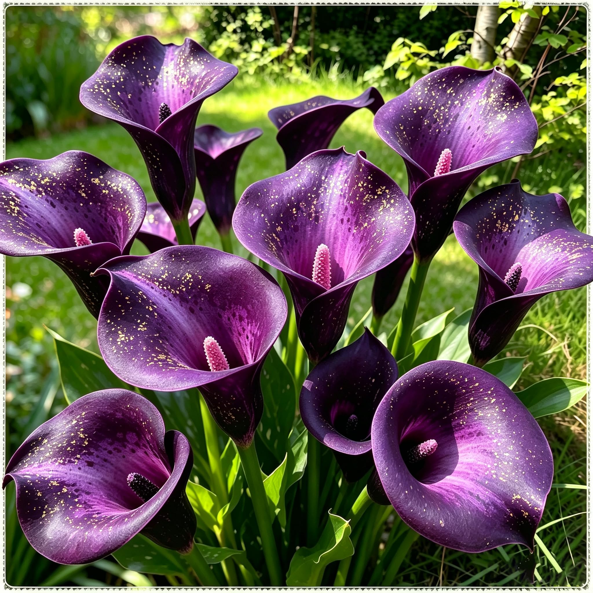 Patio Calla Lily Bulbs UK in Bulk- Hardy Perennial Splendor for Breathtaking Garden Displays-8 Bare Root -Color-A