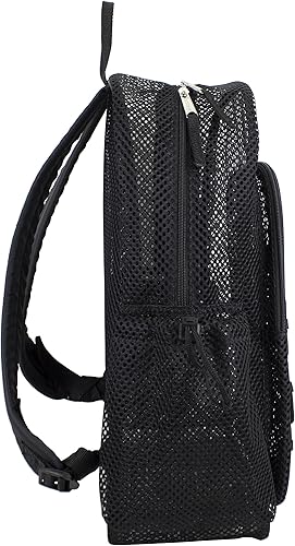Miniatura 7 de Eastsport Mochila de malla semitransparente XL con cómodas correas acolchadas y elástico ajustable, Negro -, Mochilas Daypack