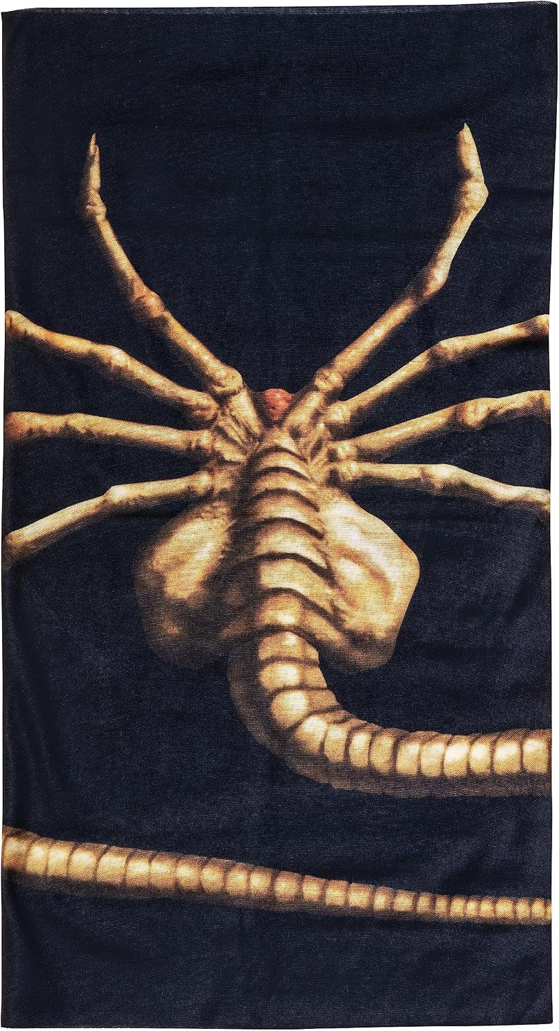 getDigital Alien Facehugger Black Multifunctional Scarf - Versatile 5in1 Accessory for Men, Women, Geeks, Nerds, Gamers and Fans of classic Sci-Fi Alien Movies