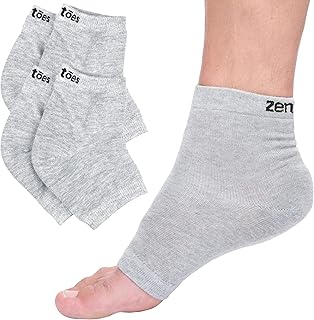 ZenToes Moisturizing Socks for Cracked Heel Treatment, Vitamin E, Olive Oil and Jojoba Oil