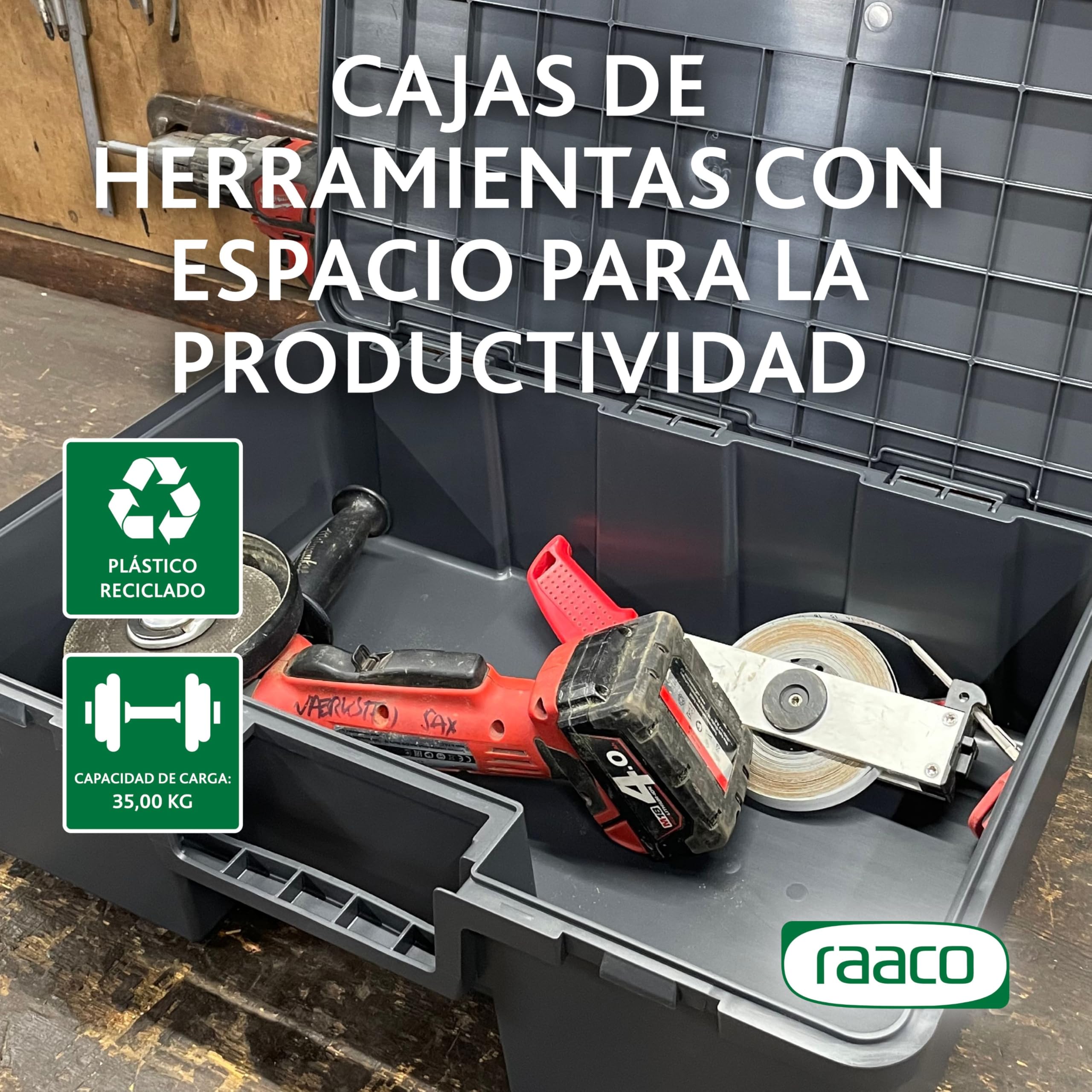 Raaco Solid 3 Caja de Herramientas Apilable 37 x 57 x 17 cm, accesorio