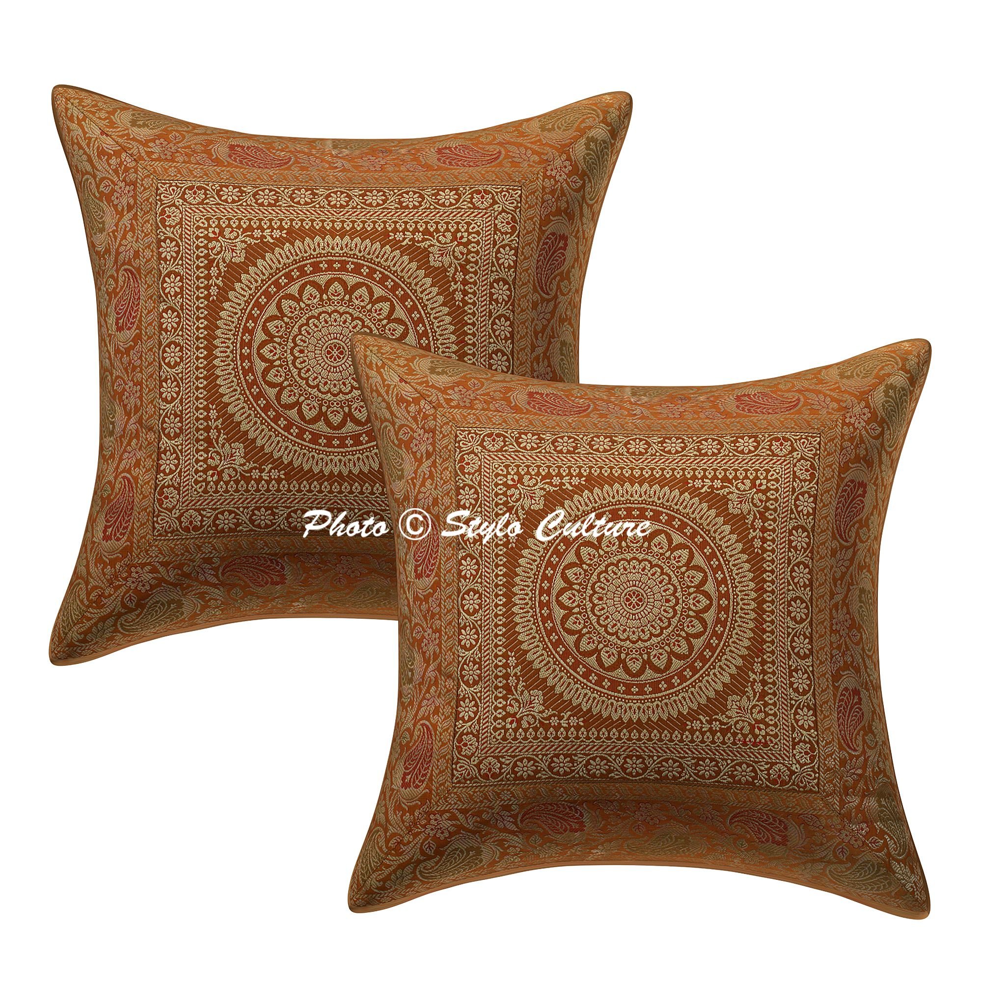 DakTou Confezione da 4 Fodere per Cuscini 40x40cm Mandala Moderni Decorativo Copricuscini Divano Cotone Biancheria Fodera per cuscino Quadrate per Divano Sedia Soggiorno Camera Letto