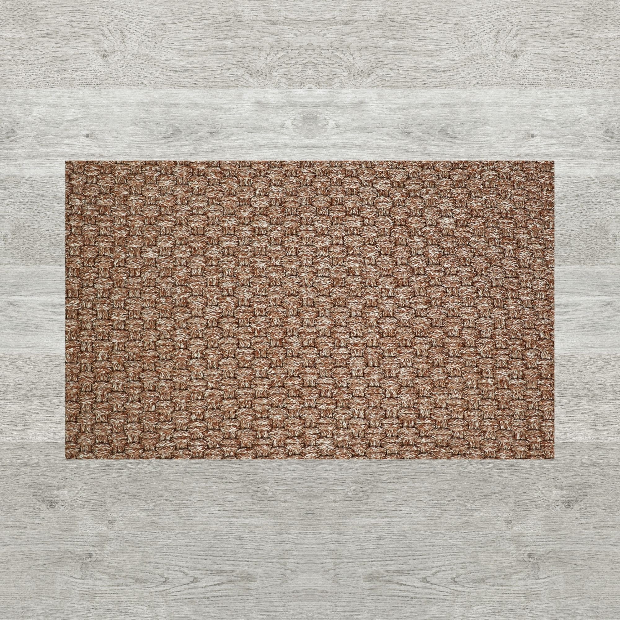 Saprose Florence Double Side Door Mats for Home/Bathroom/Bedroom/Kitchen/Floor Mat/Outdoor Mat/Polypropylene Doormat (40 x 60cm) (Medium) - Brown Ivory-image-32