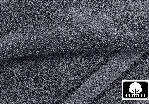 Miniatura 3 de Set de 6 toallas ultradelgadas, lujosas, 100% de algodón hilado, resistentes y absorbentes, con corte de rayón, 2 toallas de baño grandes de 30 x 54