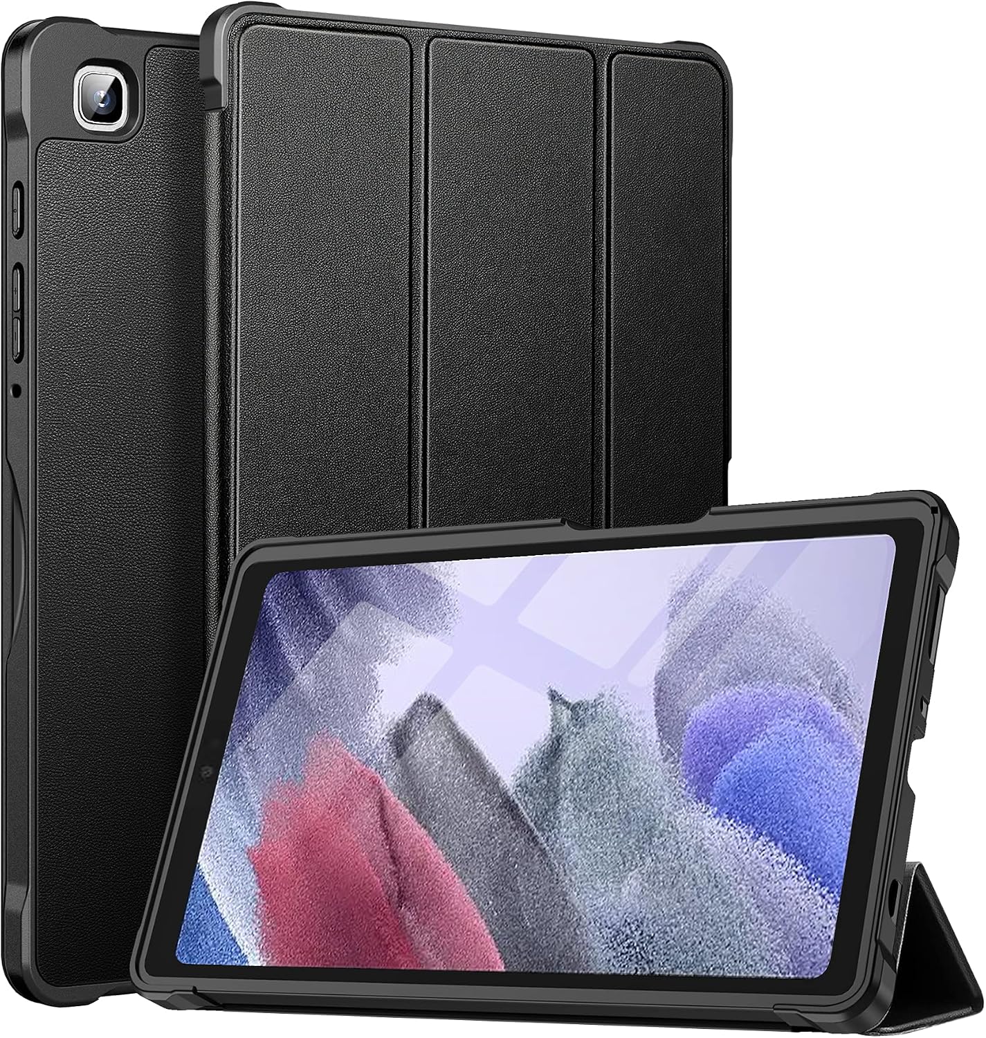 Ztotop Case for Samsung Galaxy Tab A7 Lite 8.7 Inch 2021 Release (SM-T220/SM-T225/SM-T227), Trifold Stand Slim Case with Full Protective TPU Back Cover for Samsung Galaxy A7 Lite Tablet, Black