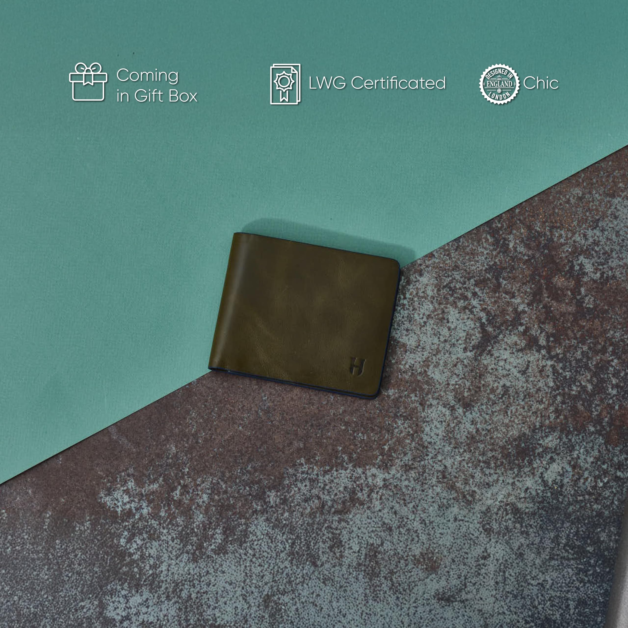 Ręcznie robiony skórzany składany portfel męski, wykonany z prawdziwej skóry licowej, bezpieczny RFID, wąski portfel poziomy z 6 uchwytami na karty, w pudełku prezentowym i woreczku