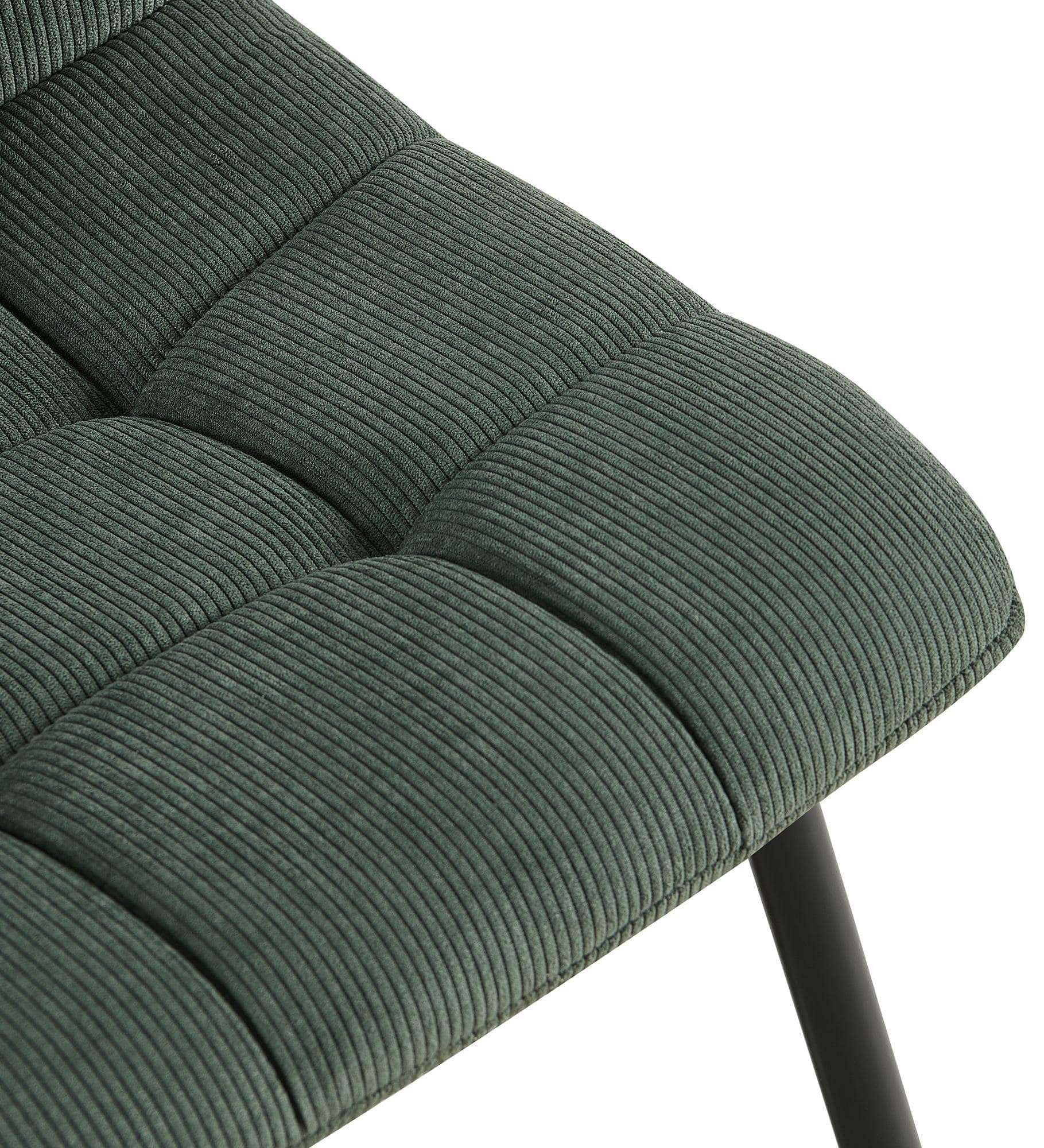 CLP Silla de Comedor Antibes I Silla de Cocina tapizada con Funda de Pana Acolchada I Carga máxima 150 kg Color:Verde Claro