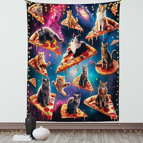 Miniatura 75 de Ambesonne Tapiz de fantasía, paisaje de fantasía con reloj, rayos de cielo de ensueño desde el techo, arte ficticio, colgante de pared ancho para