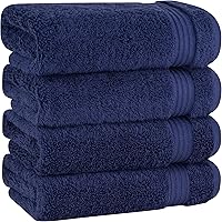 Vista 116 de Cotton Paradise Tapetes de baño antideslizantes 100% algodón para baño, 17 x 24 pulgadas, suaves, absorbentes, de secado rápido, lavables a máquina