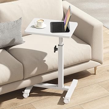 TUTOTAK C Table End Table Adjustable Height, TV Tray Table for Small Spaces