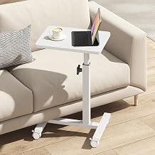 TUTOTAK C Table End Table Adjustable Height, TV Tray Table for Small Spaces