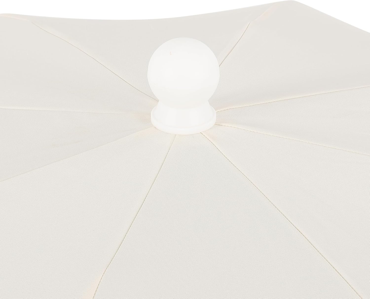 JONATHAN Y UMB1004C Horizon 6.5 ft. Classic MidCentury Scalloped Fringe Market Beach Umbrella with Push-Button Tilt, Wind Vent and UV Protection, and Matching Carry Bag in Cream/White, White Pole - Image 8