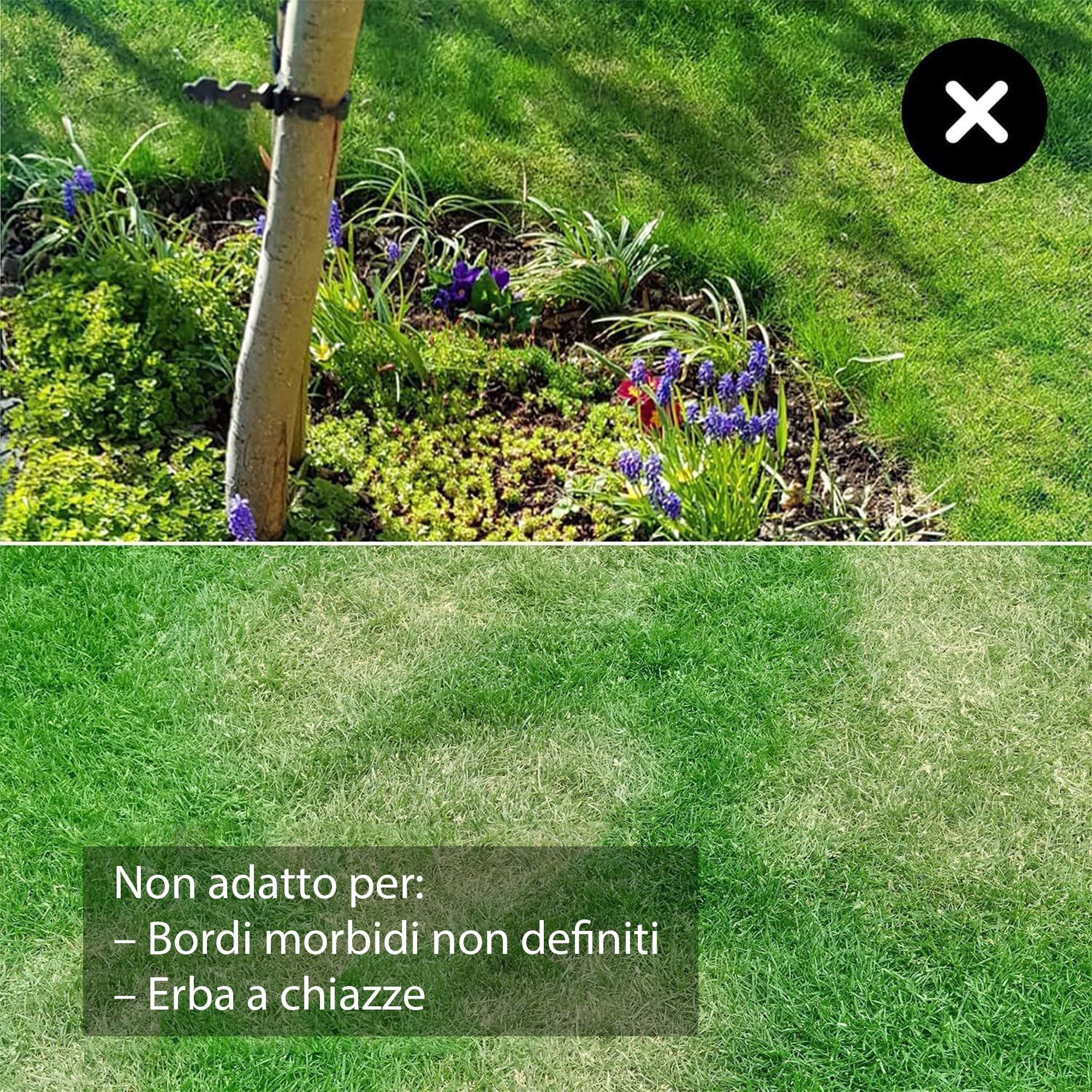 Lawnmaster OcuMow®16 robot tosaerba senza fili, adatto per robot semovente fino a 80 ㎡, con batteria da 2Ah modello compatto per principianti senza cavo di limitazione