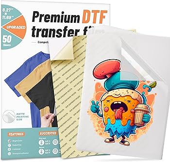DTFフィルム　1本 Amazon.co.jp: DTF転写フィルム、50枚 8.5インチ x 11インチ DTF用紙