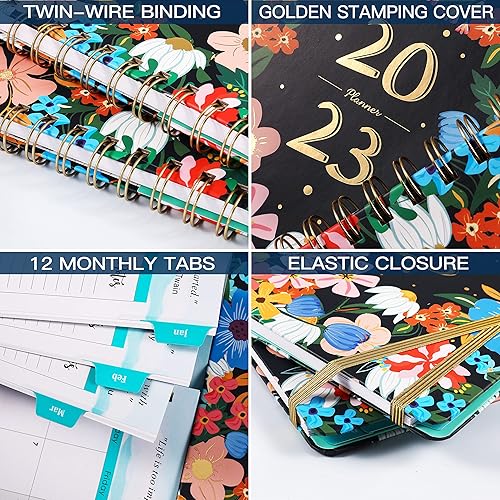 Miniatura 6 de Agenda 2023 - Agenda 2023 con páginas semanales y mensuales enero de 2023 a diciembre de 2023 63 x 84 pulgadas tapa dura con pestañas mensuales