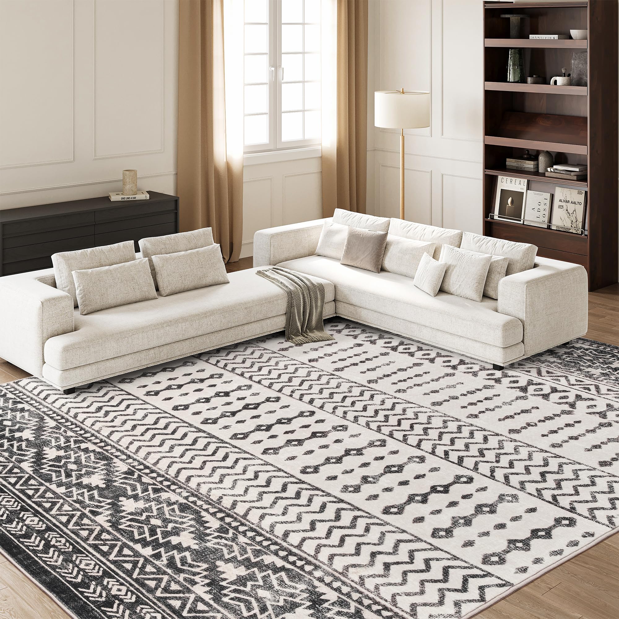 ラグ・カーペット Turkmenprayer rug Amazon.com: Art&Tuft 9x12 Area Rug, Super Soft Ultra-Thin