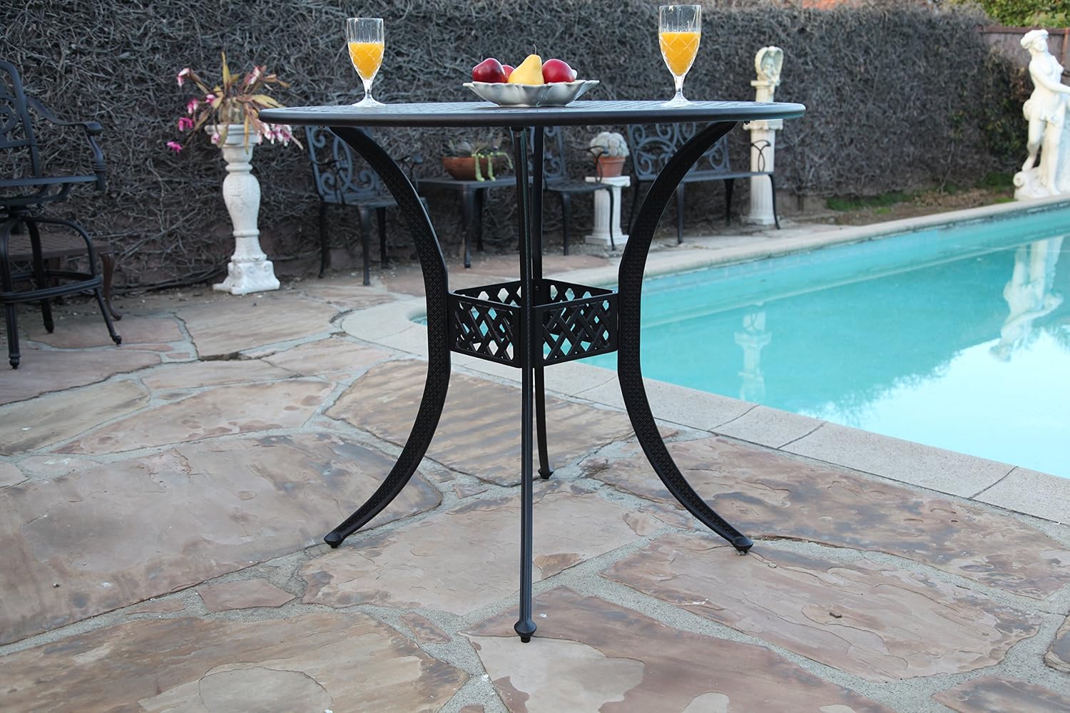 CBM Patio Elisabeth Collection Cast Aluminum 7 Piece 48" Bar Set SH342-6S CBM1290
