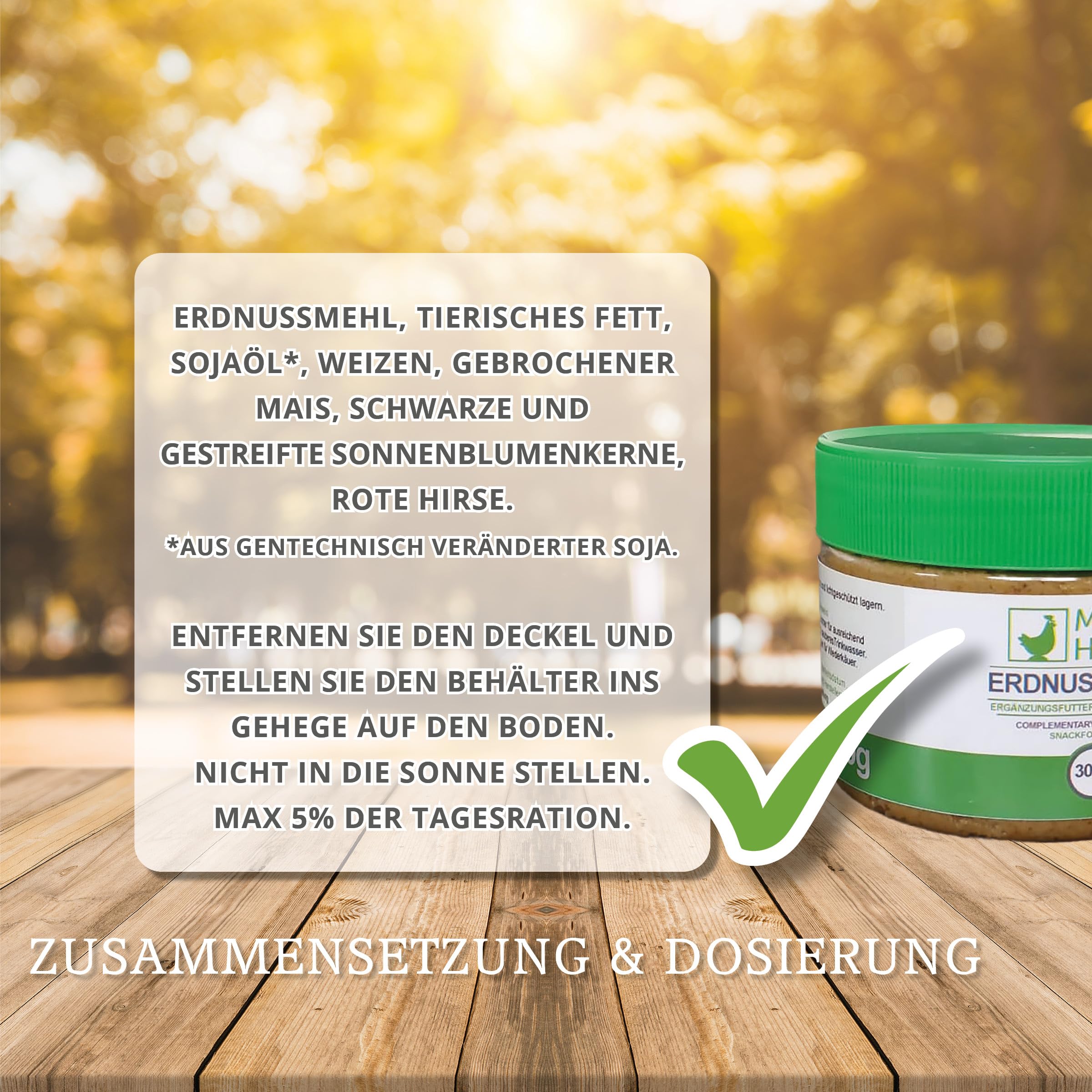 Meine Hennen Erdnussbutter Für Hühner – 6x 300g Produktbild-Vorschau 4