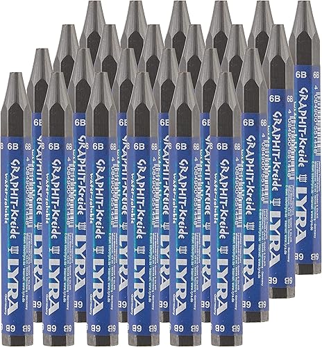 Miniatura 9 de LYRA - Crayones de grafito, dureza 6B, no solubles en agua, Negro 1