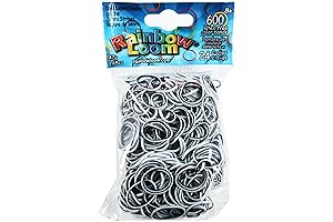 Bright and Resilient Rainbow Loom Dual Layer Bands in Zebra Stripe Patterns